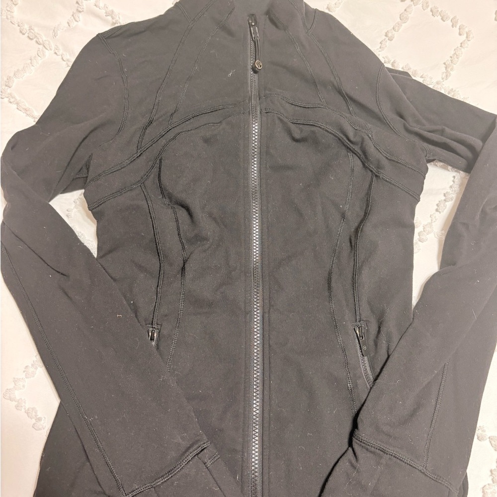 lululemon athletica Black Zip-Up Bomber Jacket